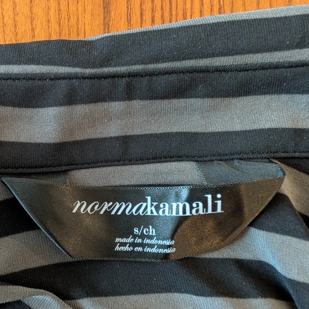 Norma Kamali black/gray striped Button-Up Dress - size S - Picture 4 of 7